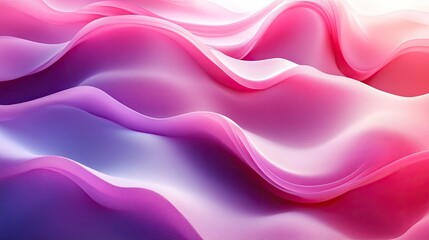 Fototapeta premium Smooth, flowing pink and purple gradient curves form a modern abstract background. Use this backdrop for creative designs, presentations, or social media posts.