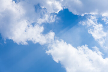 Beautiful Cumulus Clouds Against a Vibrant Blue Sky