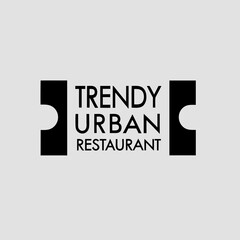 City Street Urban Eatery Logo Silhouette Vector