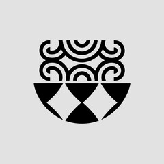 Chic Coffee Cup Logo Silhouette Vector