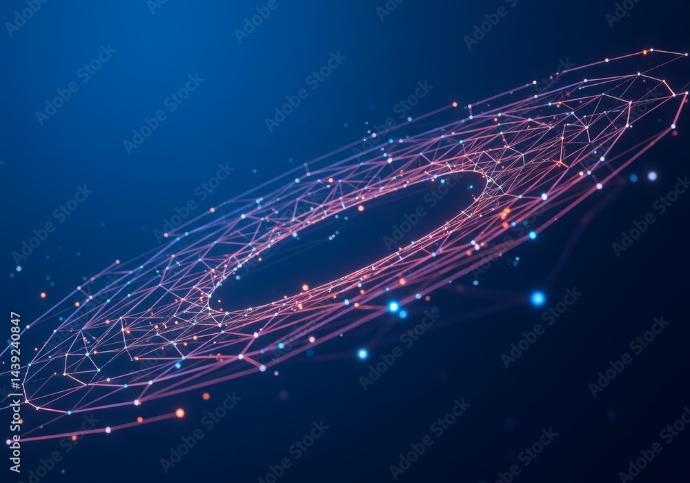 Poster abstract technology network connection digital data visualization background