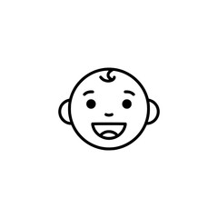 head baby smile icon