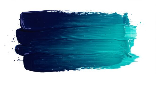Blue teal paint brush stroke texture background for design element art
