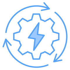 Energy Production Blue Icon