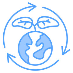 Sustainability Blue Icon