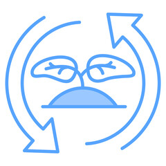 Ecological Balance Blue Icon