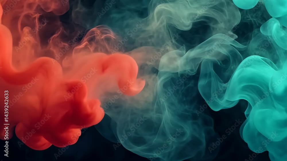 Aufkleber colorful swirling smoke clouds creating mesmerizing patterns in motion