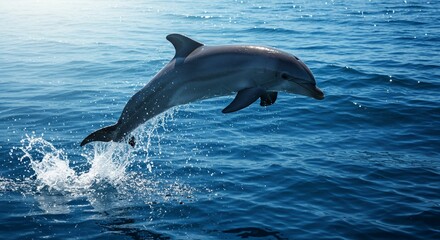 Fototapeta premium Jumping Dolphin in the Ocean