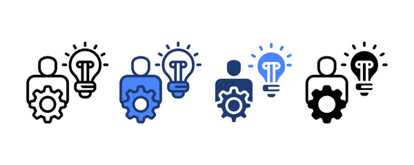 Self Devlopment Icon set multiple style collection