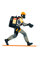 Fototapeta premium firefighter vector illustration 
