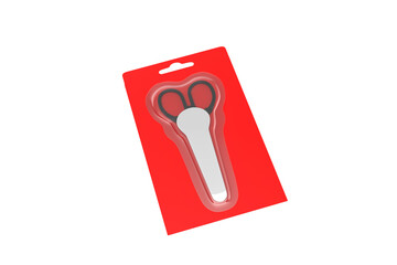 Scissors Mockup Isolated On White Background. 3d illustration