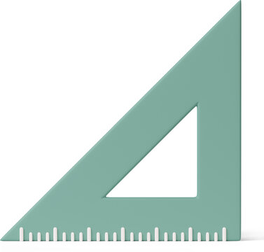 green triangular ruler
