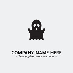 Ghost face icon illustration black and white vector image