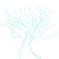 transparent background with blue lightning and white smoke. 