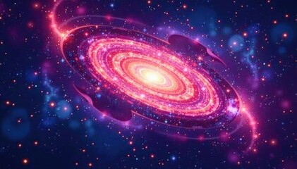 Abstract swirling galaxy nebula seamless loop , vibrant, texture