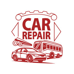 car repair logo design vector 