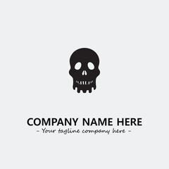 Ghost face icon illustration black and white vector image