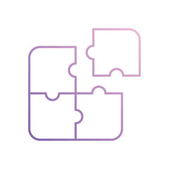 Fototapeta premium Jigsaw icon vector stock illustration