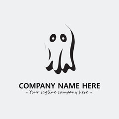Ghost face icon illustration black and white vector image