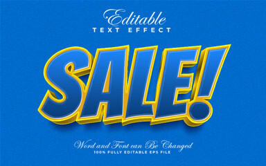 Vector Sale editable text effect in embossed style