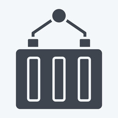 Icon Container. related to Industry symbol. glyph style. design editable