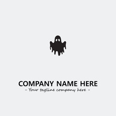 Obraz premium Ghost face icon illustration black and white vector image