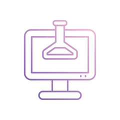 Online Search icon vector stock illustration