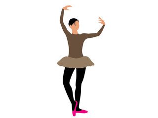 A Graceful Silhouette Ballerina Dancing Elegantly Across a Dark Stage
