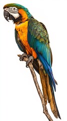 Fototapeta premium exotic parrot species isolated on white background