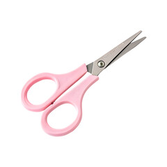 Pair of pink handled scissors, a common and useful cutting tool transparent background