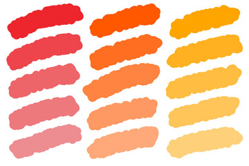 もこもこざらつき赤橙系グラデ素材カラーセット © Makidas