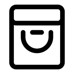 shopping bag line icon.