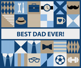 Best Dad Ever Layout vector