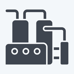 Icon Refinery. related to Industry symbol. glyph style. design editable