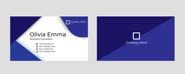 Minimal abstract business card template design