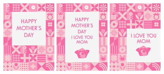 Patchwork Mothers Day Poster Design