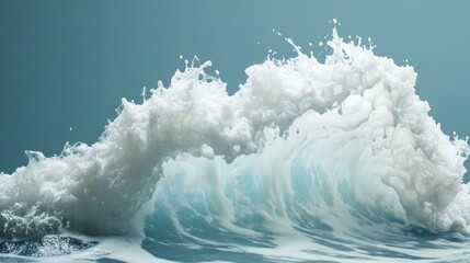 Fototapeta premium Ocean wave cresting, turquoise water, background muted. Use website, design