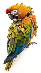 Obraz premium exotic parrot species isolated on white background