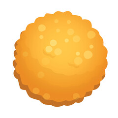 Indian traditional sweets laddu in plate. Vector illustration.