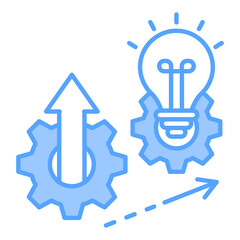 Process Improvement Blue Icon
