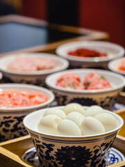 中国　火鍋料理の具材　うずら卵