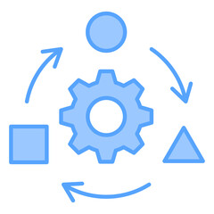 Fototapeta premium Adaptation Blue Icon