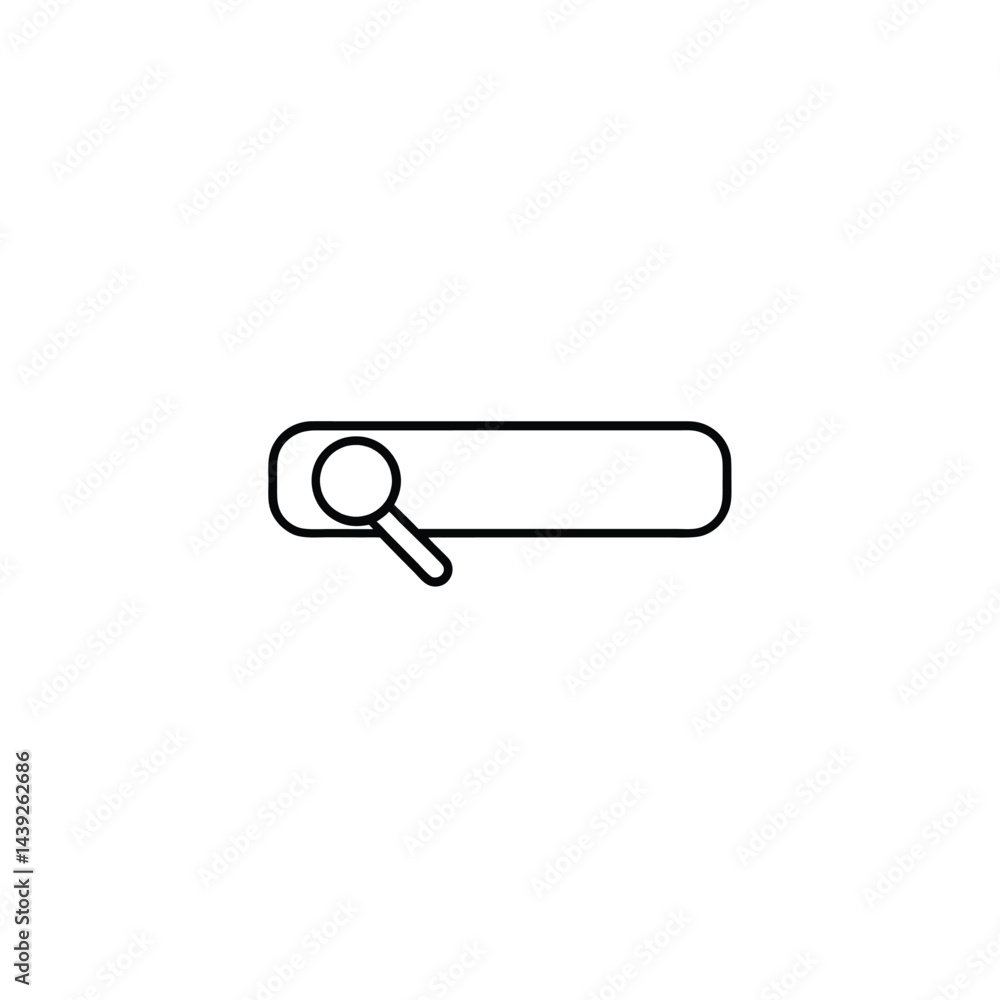 Poster streamlined search bar icon simple, clean, and efficient design for websites and applications
