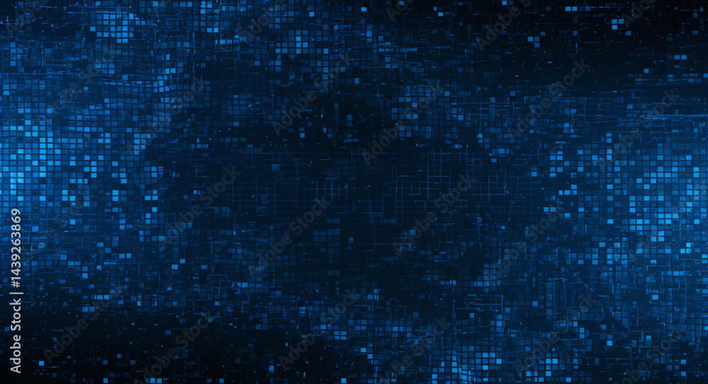 Aufkleber abstract techno background with blue lines . generative ai