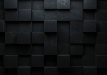 abstract background of black cubes . Generative AI