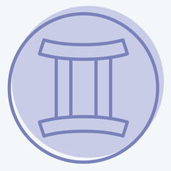 Icon Astrology Gemini. related to Astrology symbol. two tone style. design editable