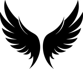 Wings icons set. Simple set of wings vector icons for web design on transparent background