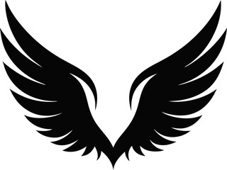 Wings icons set. Simple set of wings vector icons for web design on transparent background