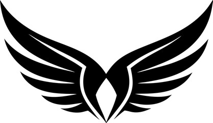 Fototapeta premium Wings icons set. Simple set of wings vector icons for web design on transparent background