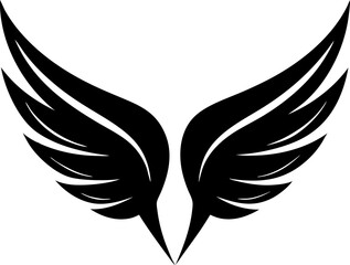 Wings icons set. Simple set of wings vector icons for web design on transparent background